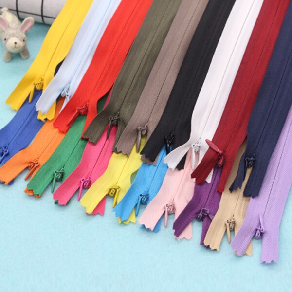 Fermetures éclair Nylon en vrac pour tailleur couture artisanale (20 couleurs) (lot de 40 pièces, 50 cm)