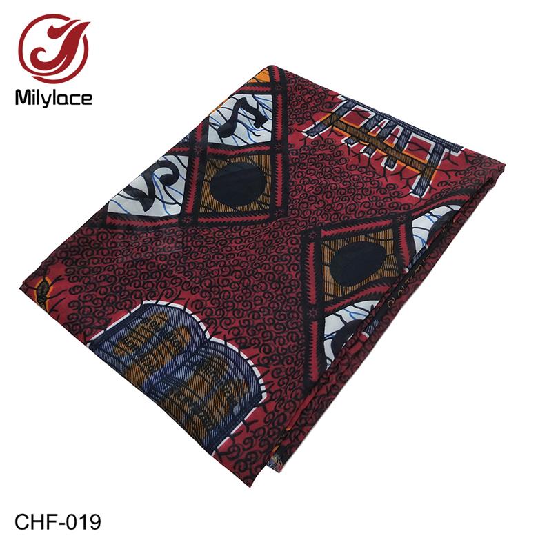Afrykańska tkanina szyfonowa, cyfrowy wzór, drukowany szyfon, tkanina szyfonowa, 5 jardy na partię, -007-019 chf: -019 funty