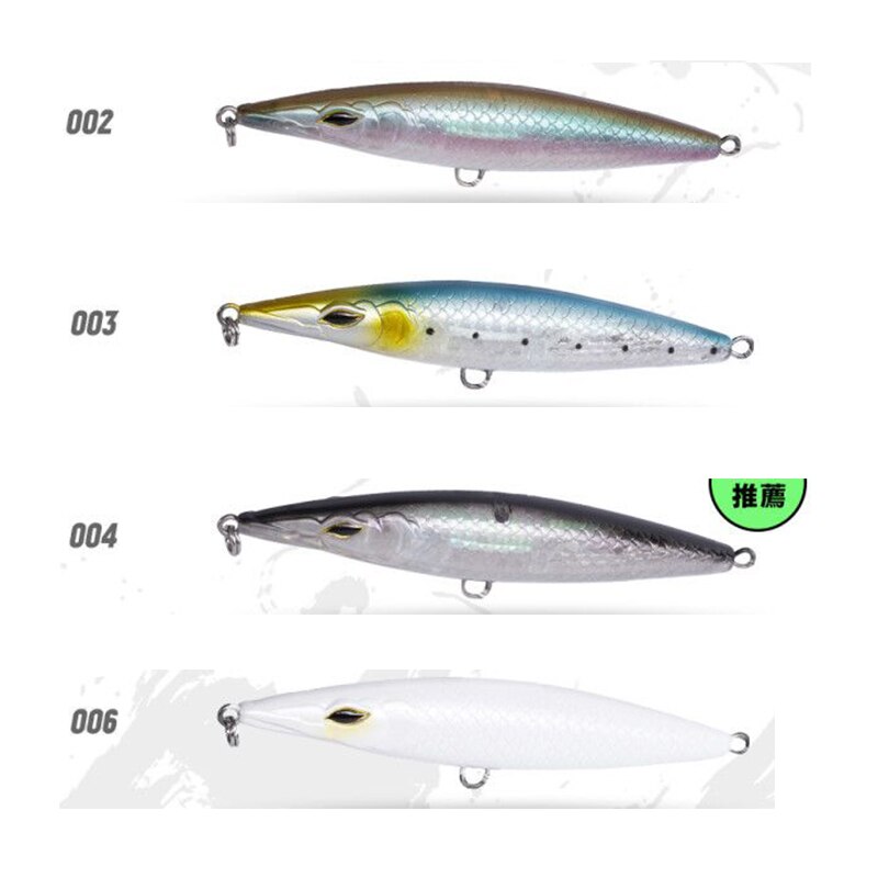 4 kpl lyijykynäkalastusuhe 90/110/130mm topwater stickbaits -kalastussyötit kelluva kävelyretki koira vaaput kalalle meribasso  dt3002: 2346 / 90mm 12g