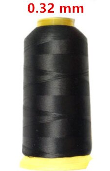 0.32mm/0.38mm høje slidstærke spole vinrød / hvid / gul sytrådstråde egnet til jeans / læder / jakke: 0.32mm til sort