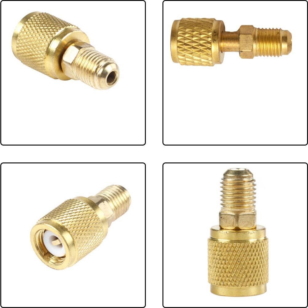 Adaptateur en laiton r410a pour réfrigérant hvac, mini fente vers mâle, 5/16 "1/4 sae, pompe de charge, outil sae, climatiseurs femelles N1H4