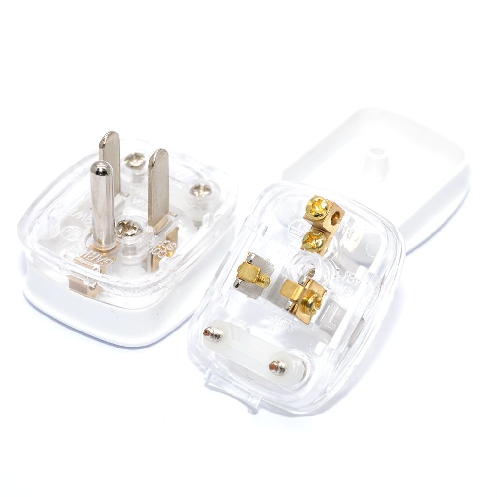 3 Pins US Plug Male Socket Electrical Wire Connect AC Power Adapter Detachable 10Amp 250V