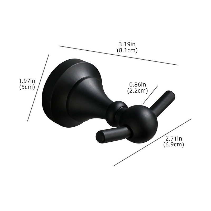 Accessori per il bagno neri opachi impostato di ferramenta per montaggio a parete in lega di alluminio portasciugamani portasciugamani portarotolo di carta igienica gancio per accappatoio: Viola