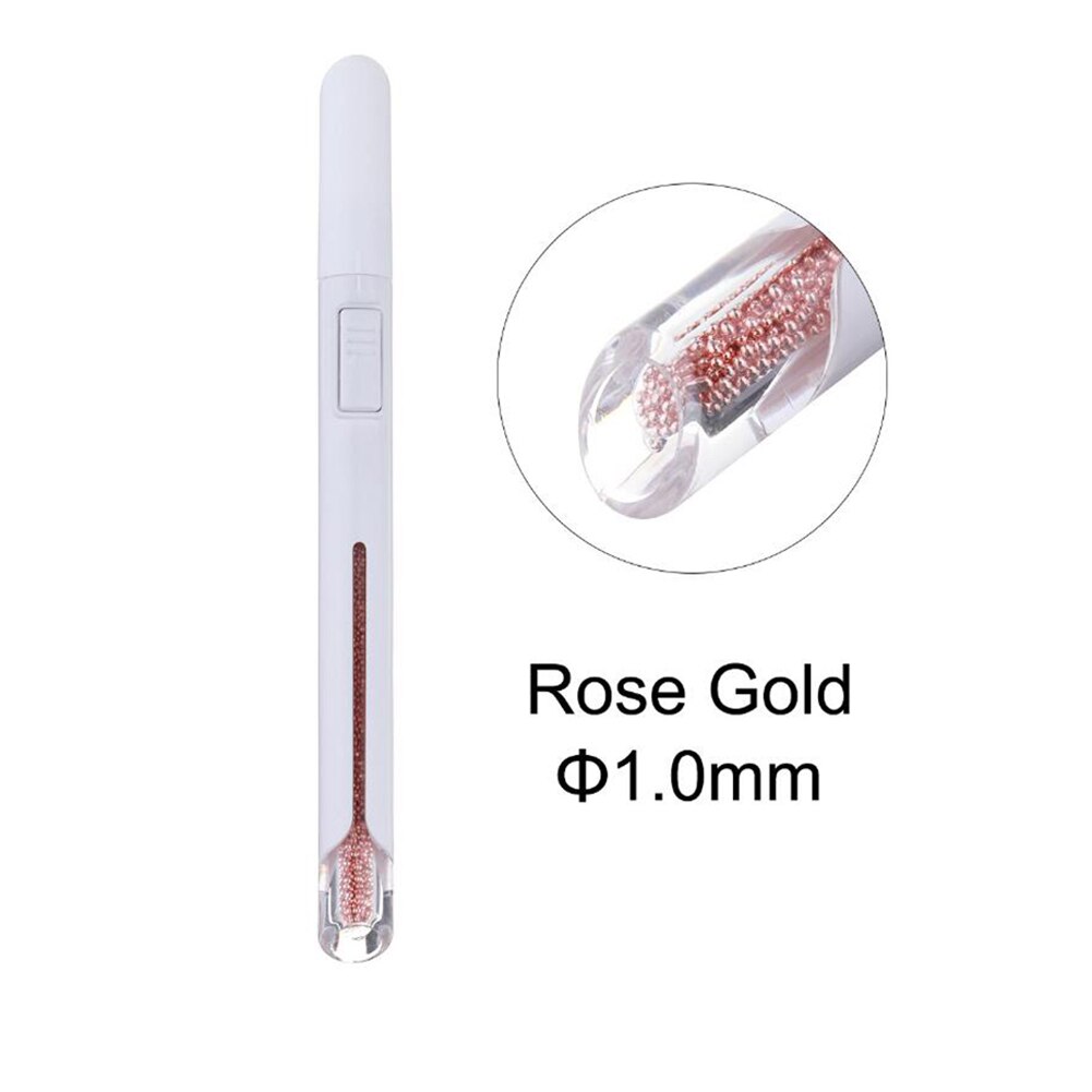Herramienta para hacer puntos de decoración de uñas cuentas de acero cosechadora de uñas pluma punteadora Multi-función instrumentos de manicura herramienta de decoración de salón: Chocolate
