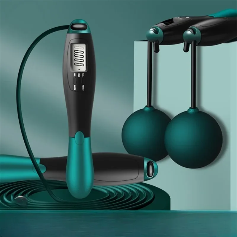 Corde à sauter intelligente sans fil pour adultes, roulement de charge, grosse boule, comptage de fil d'acier, équipement de sport d'entraînement