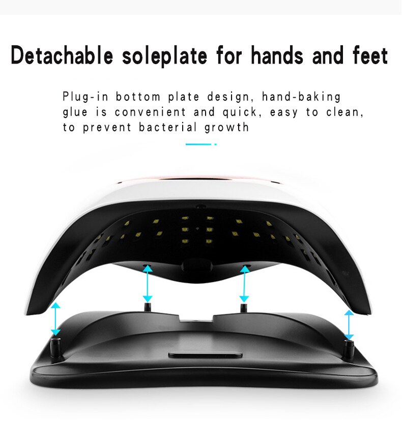 BLUEQUE-lámpara UV de secado rápido para uñas, herramienta de salón de manicura con sensor inteligente de movimiento, 42LED, 168W, V1,