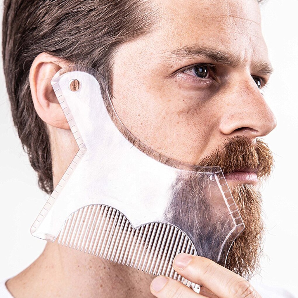 Beard Shaping Styling Tool Beard Stencil Guide Template Comb for Men Style Lightweight Beard Hair Line Up Edging Tool