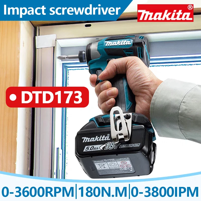 Makita DTD173 Borstelloze 180N.M Klopboormachine Accuschroevendraaier Elektrische Handschroevendraaier Multifunctioneel Gereedschap Voor 18V Batterij