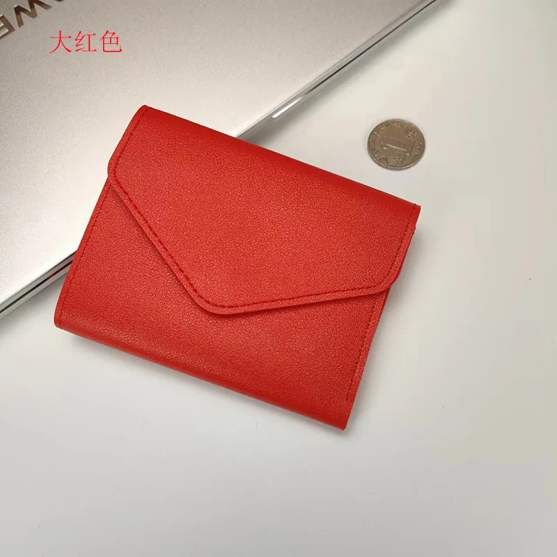 Cute Wallets for Women Small Hasp Girl Credit Card Holder for PU Leather Coin Purse Female Wallet Short Purses for Women: Dark Grey