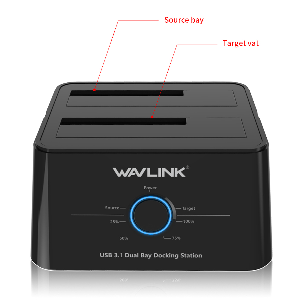 Wavlink Usb C 3.1 Naar Sata Dual Bay Externe Harde Schijf Docking Station Voor 2.5/3.5 "Hdd/ ssd Offline Kloon/Backup/Uasp Functies