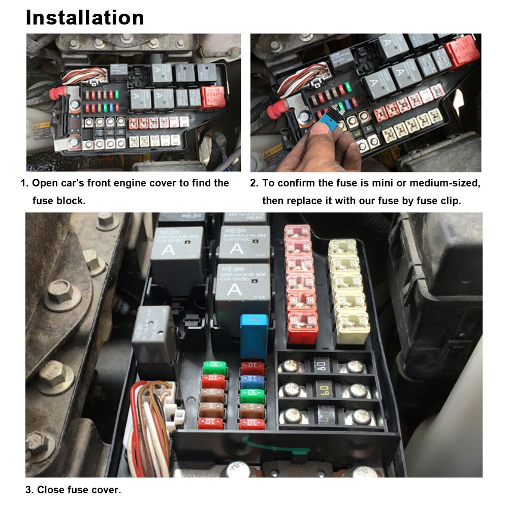 F446 7.5A Manual Reset Circuit Breaker Blade Fuses with Button for Car Truck Motorcycle