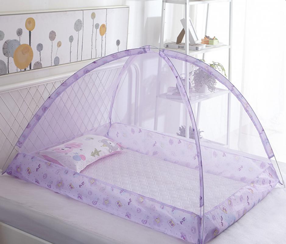 Bodemloos opvouwbaar klamboe baby anti-muggen stofdicht winddicht klamboe gratis koepel handmatige bediening installatie netten