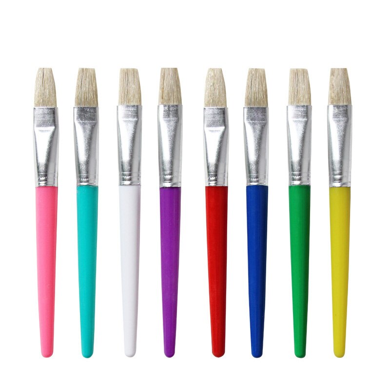 Verf Borstel Voor Kinderen Olie Aquarel Snoep Kleur 4Pcs Gouache Tekening Art Supply Plastic Handel Bristel Borstels