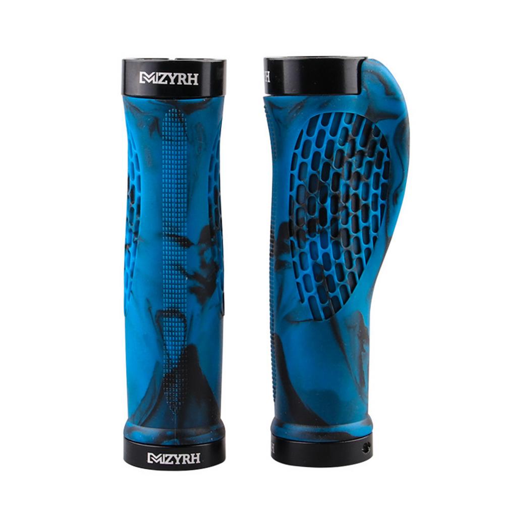 Bicycle Grips Ergonomic Anti-slip Rubber Bike Handle: Navy Blue