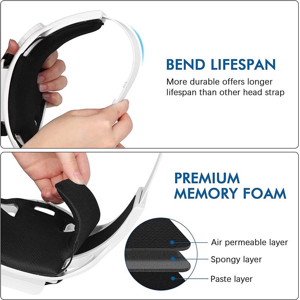 Elite Head Strap for Oculus Quest 2 VR Accessories Adjustable Oculus Quest 2 Halo Head Strap VR Accessories