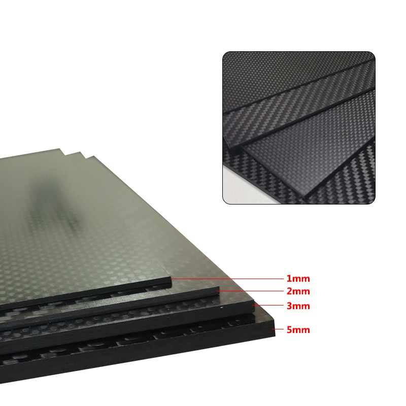 400x500mm Fabrik direkt Voll 3K carbon Platte blatt Board panel 40x50cm dicke 1 1,5 2 2,5 3 3,5 4 mm