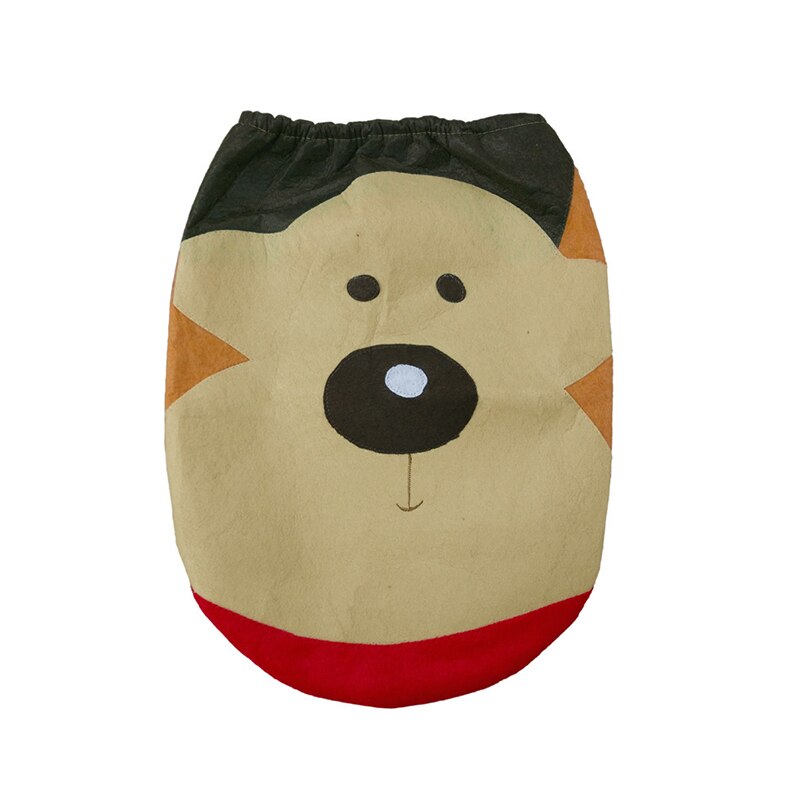 3 Stck Weihnachten Lieferungen Wc Dekoration Weihnachten Wc Badezimmer Dekoration Karikatur Wc Sitz Abdeckung Schlecht Zubehör: Elch  1pc