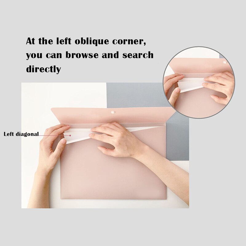 File Folder Organizer With Buckle Blue Green Pink 32x23cm for School Office Student Teacher Organizer With Buckle File Folder