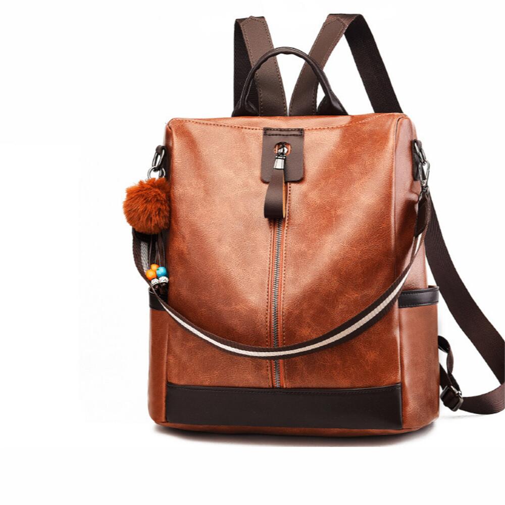 MTong Mädchen Schulter Tasche Frauen Laptop Rucksäcke Große Kapazität PU Leder Anti-diebstahl Reise Hochschule Taschen: C1