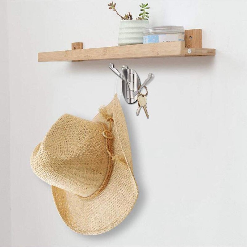 Cooanho drejelig krog solid metal foldbar håndklædekrog, drejearm svingarm tredobbelt knagerække, vægmonteret