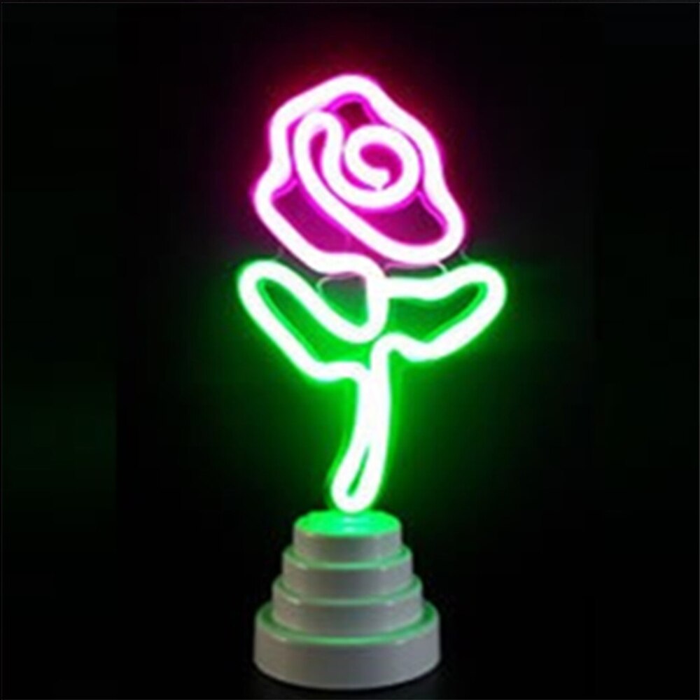Lampe de Table colorée en forme d'ananas, lumière murale néon LED, décoration de Table, pour la maison, fête d'anniversaire: Rose
