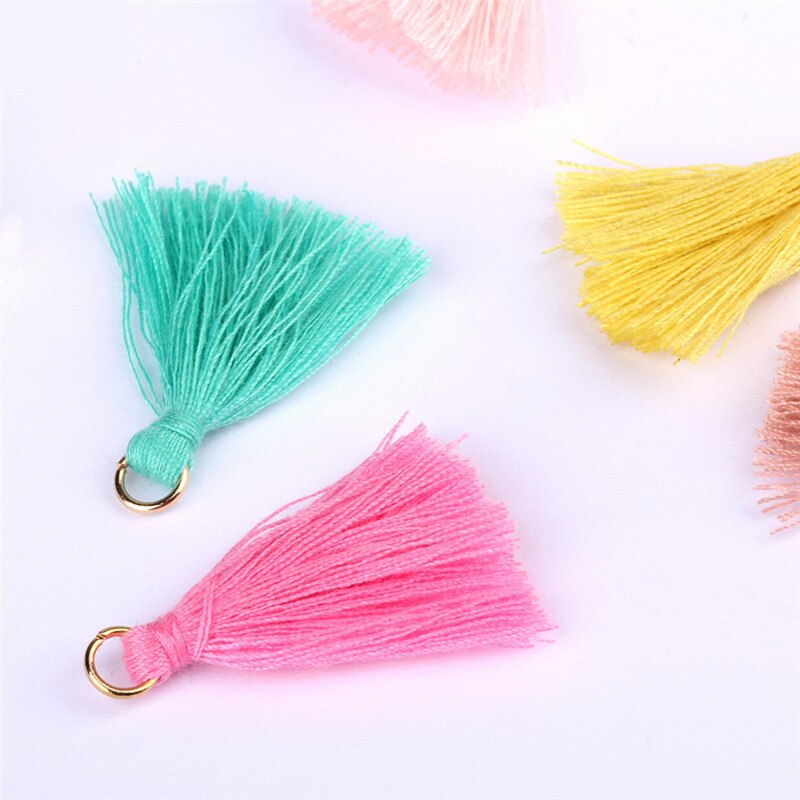 Anneau suspendu gland frange pendentif | 100 pièces, bricolage, petits glands garniture vêtements rideau décoratif boucles d'oreilles composants de bijoux