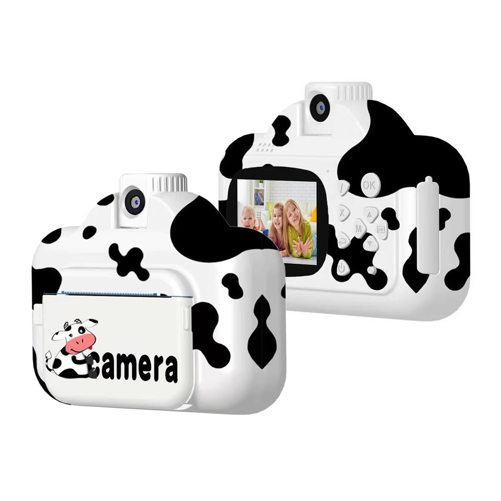 WiFi natychmiastowy wydrukować aparaty fotograficzne dla dzieci aparat fotograficzny 2.4 "ekran 1080P nagrywanie wideo zero obrót atramentu obiektyw z papier robić druku dla dzieci: czarny / standard