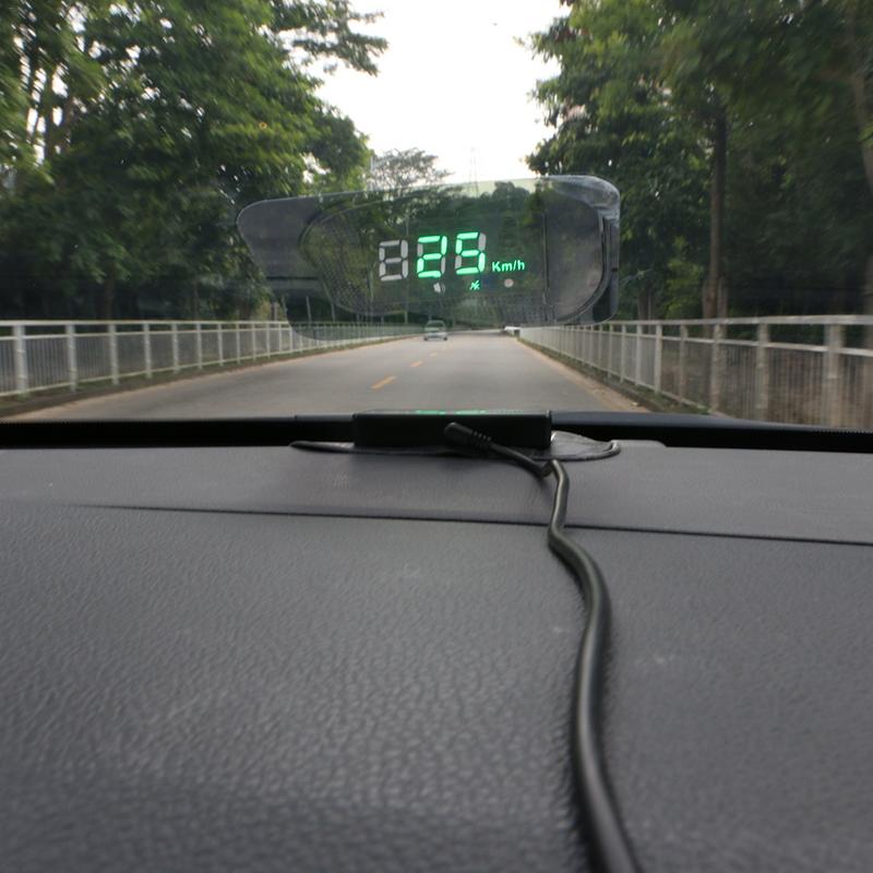 Universal 12V Car HUD Head Up Display GPS Positioning Digital LED Projector Display Monitor Charger Reflective Film