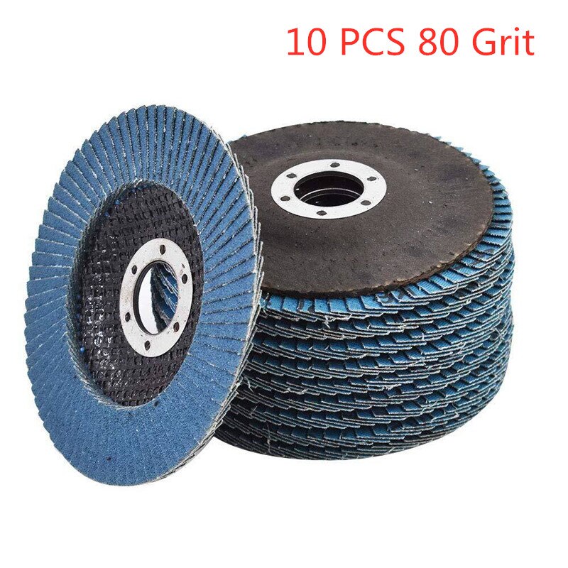 5pcs/10pcs Flap Discs 115mm 4.5 Sanding Discs 40/60/80/120 Grit Grinding Wheels Blades for Angle Grinder: 10PCS 80 Grit