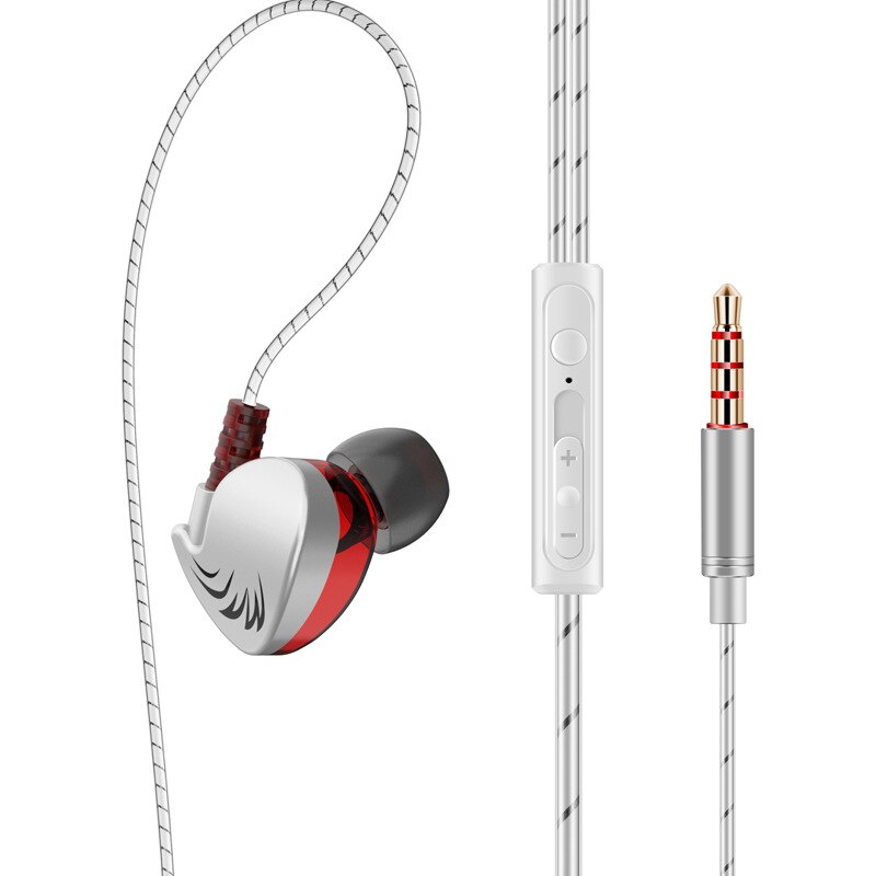 QKZ CK8 Dual Fahrer Kopfhörer Stereo Bass Sport Lauf Headset HIFI Monitor Ohrhörer Freihändiger Mit Mic CK8 CK7 ck5: CK7-S