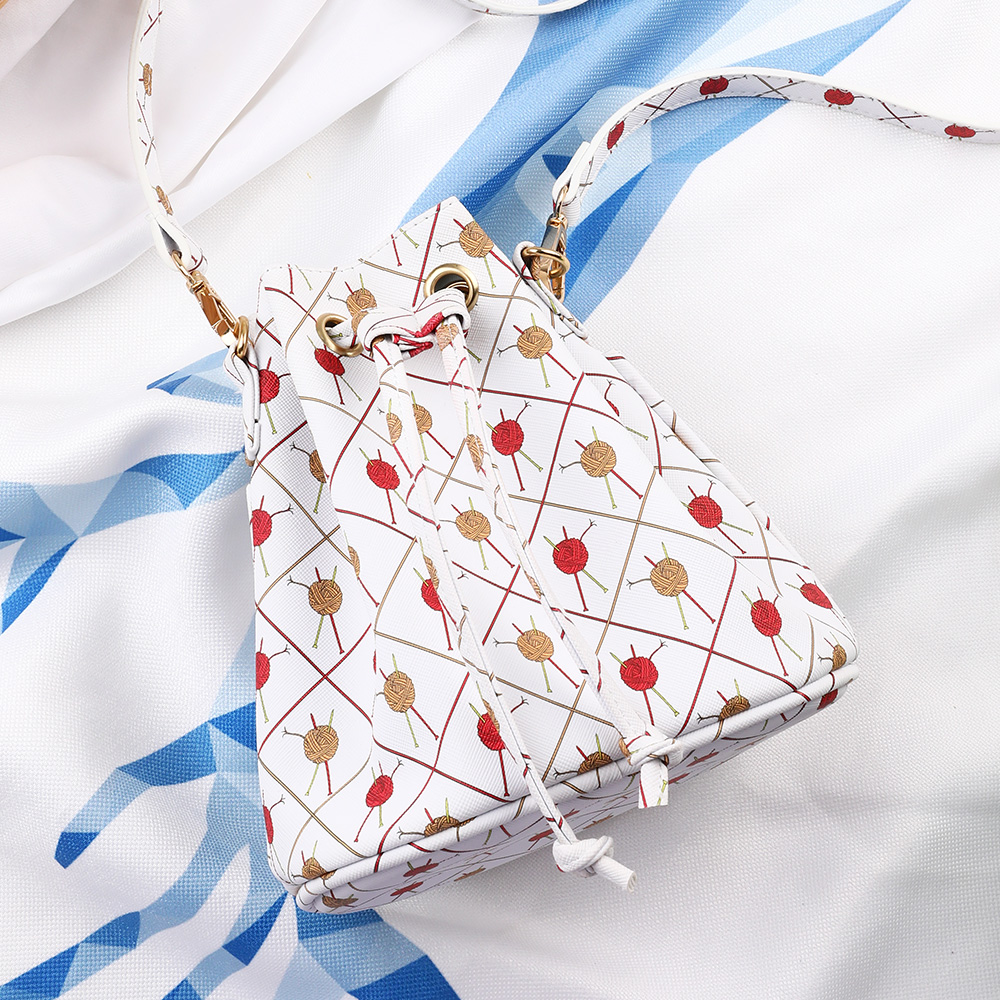 Draagbare trekkoord garen organisator wol garen haaknaalden breinaalden opbergtas naaigereedschap opslag crossbody tas