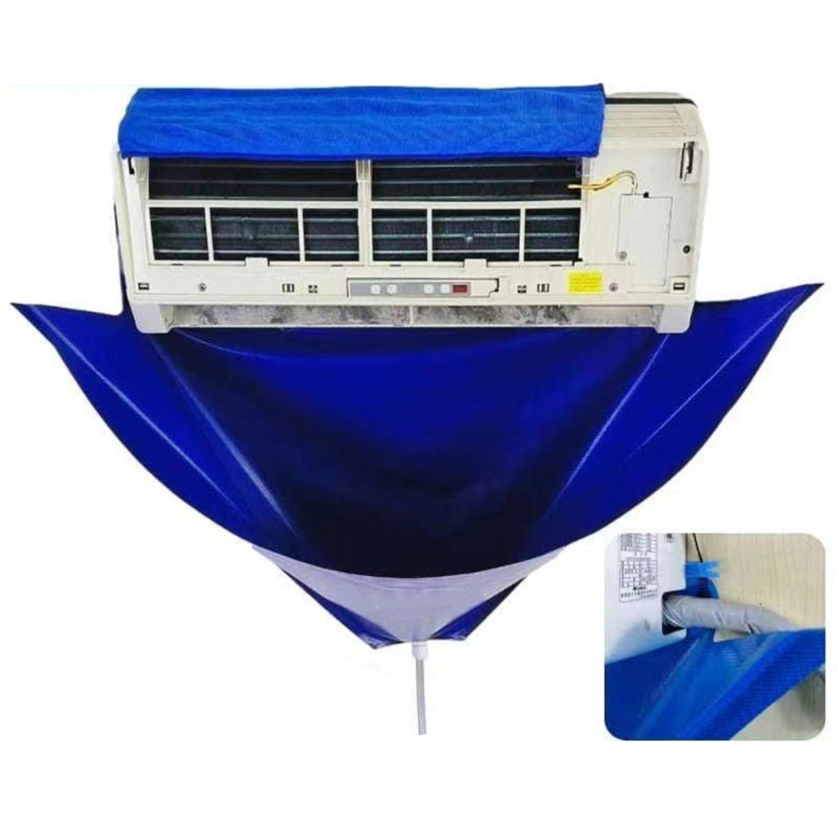 Kit de herramientas de limpieza de aire acondicionado colgante para el hogar 1-1,5 P 1,5-2P, cubiertas de limpieza impermeables de PVC, bolsas de protección contra el polvo, 6/10/12 Uds.