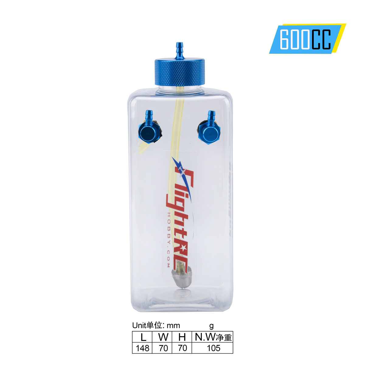 Réservoir de carburant essence bouteille en plastique Transparent 300/400/500/600/750/1000/1600ML/CC CNC en alliage d'aluminium pour avion à gaz et Nitro 1 pièce: Bourgogne