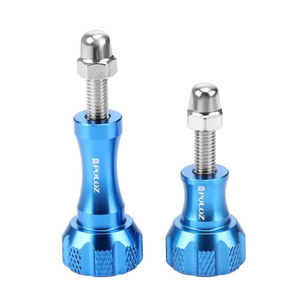 PULUZ CNC Aluminium Thumb Knop Roestvrij Bout Moer Schroef Set voor GoPro HERO Action Camera Schroef Set Goud/zwart/Blauw/Rood: Blue