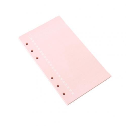 40 Sheets A5/A6 Filler Papers Loose-leaf Notebook 6 Holes Office School Supplies: Pink / A5 Size