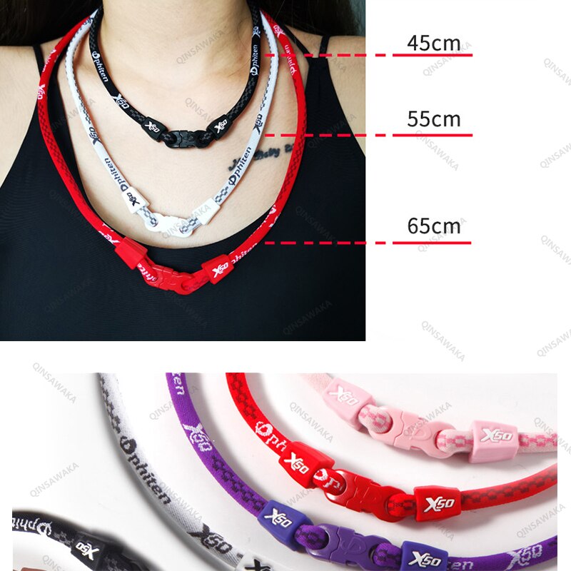 MADE IN JAPAN Phiten Titanium X50Necklaces aqua-titanium reduce fatique alleviate muscle strain tension athletes