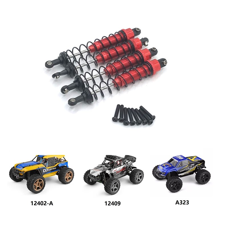 Metall Öl Gefüllt Vorne &Ampere; Hinten Stoßdämpfer Dämpfer für Wltoys 12402-A A323 12409 1/12 RC Auto Aktualisierung Teile