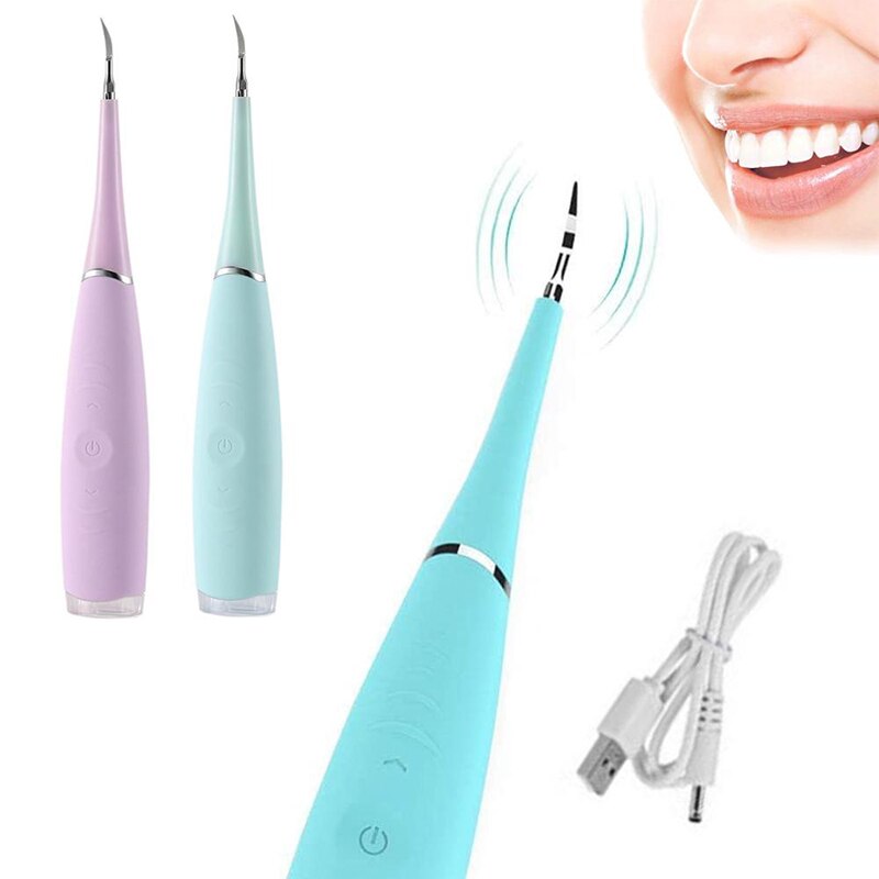 Elektrisk ultralyd sonisk dental scaler tandstensrenser tandpletter tandsten værktøj blege tænder tandsten fjerne