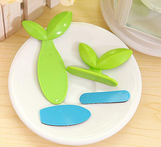 2 pcs/set Toilet Seat Lifter Toilet Lid Handle ABS Anti-dirty Paste Natural Leaves Type Cover Flipper for Bathroom: 4.8x3.5cm