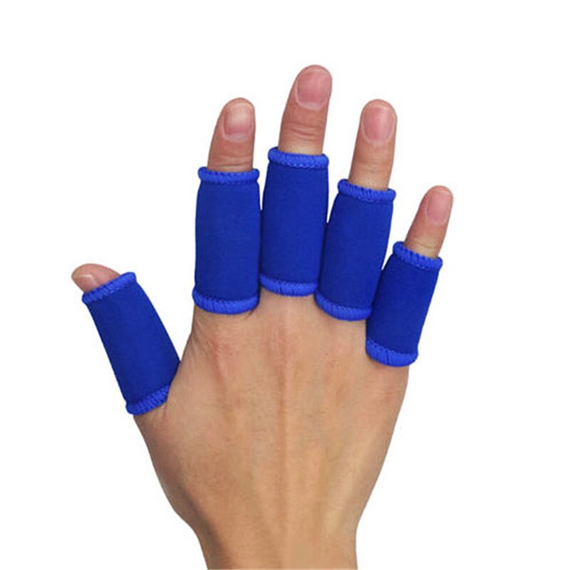 Sport Finger Skena Skydd - 10 st - Elastisk Stödskydd för Finger - Skydd för Basket Volleyboll: BlÃÂ¥