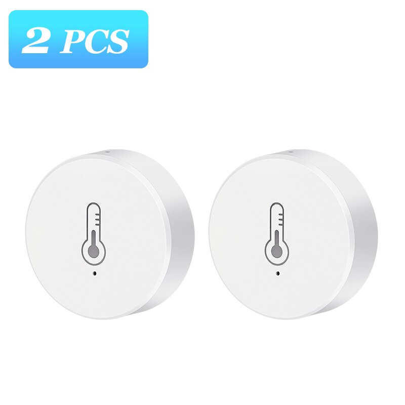 Aubess Tuya ZigBee Drahtlose Temperatur Feuchtigkeit Sensor Batterie angetrieben Clever Heimat Kontrolle Temperatur Feuchtigkeit Clever Leben: 2Stck