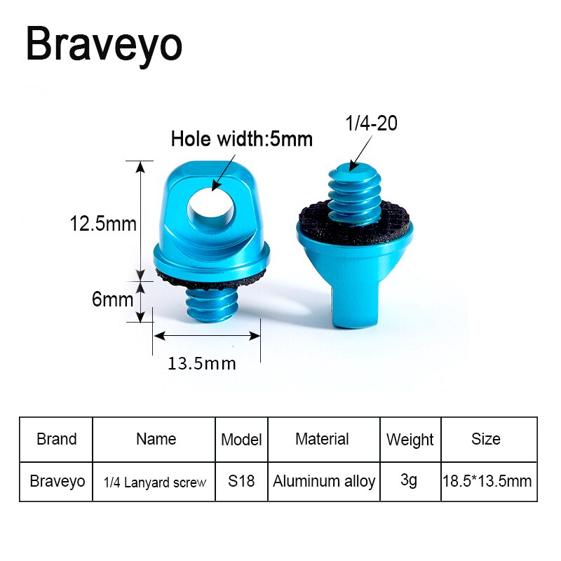 1/4 Cal smycz śruba D pierścień uchwyt na ramię pasek do mocowania Adapter aparat cyfrowy akcesoria do studia fotograficznego dla lustrzanka statyw: S18 1PC