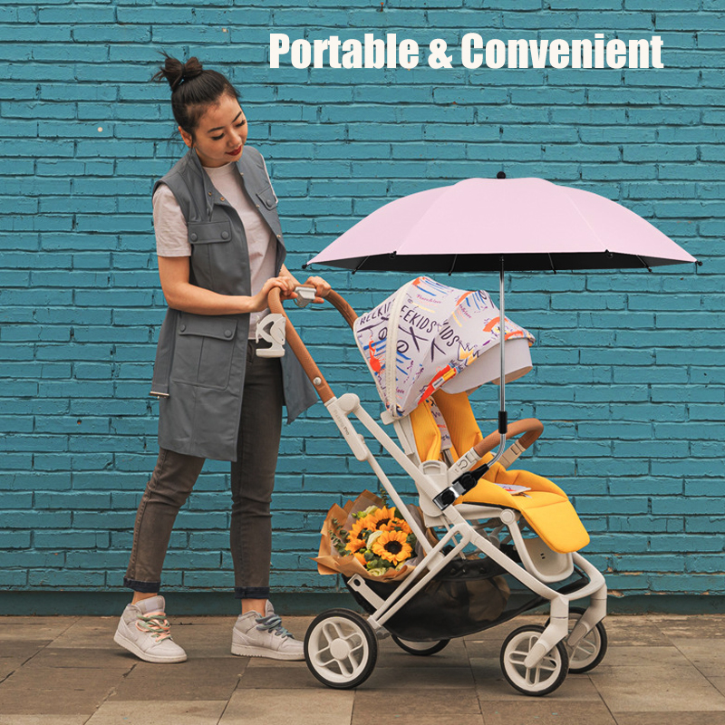Clip-on Universele Baby Parasol 85 cm Diameter 2 in 1 Kinderwagen Paraplu Voor Zonnescherm Regenbestendig kinderwagen Accessoires