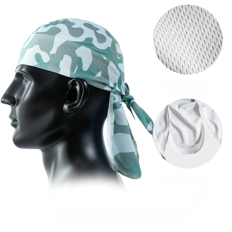 Unisex Quick Dry Camo Cycling Cap Head Scarf Men Running Riding Bandana Headscarf Camo Printing Cap Headband Men Head Scarf: Champagne