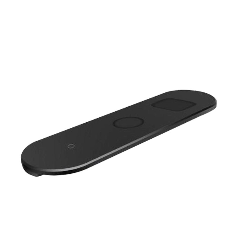 15w 3 in 1 trådlös laddare induktion laddningsplatta för iphone 11 x xs max xr airpods pro apple watch 5 4 laddnings dockningsstation: Svart