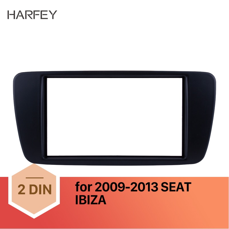 Harfey Voertuig Dubbel Din Radio Frame Fascia Mount voor SEAT IBIZA Dash Dvd-speler Gezicht Plaat Trim panel Installatie