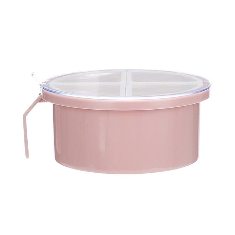 Plastic Verdeeld Spice Doos Keuken Kruiden Pot Kruiden Doos Creatieve Suiker Pot Zout Jar Keuken Accessoires Met Deksel &amp; Lepel: Roze