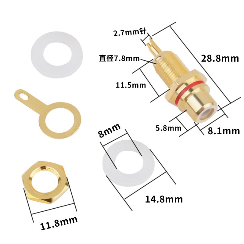 Lyele Av Vrouwelijke Audio Binding Post Rca Power Grandado