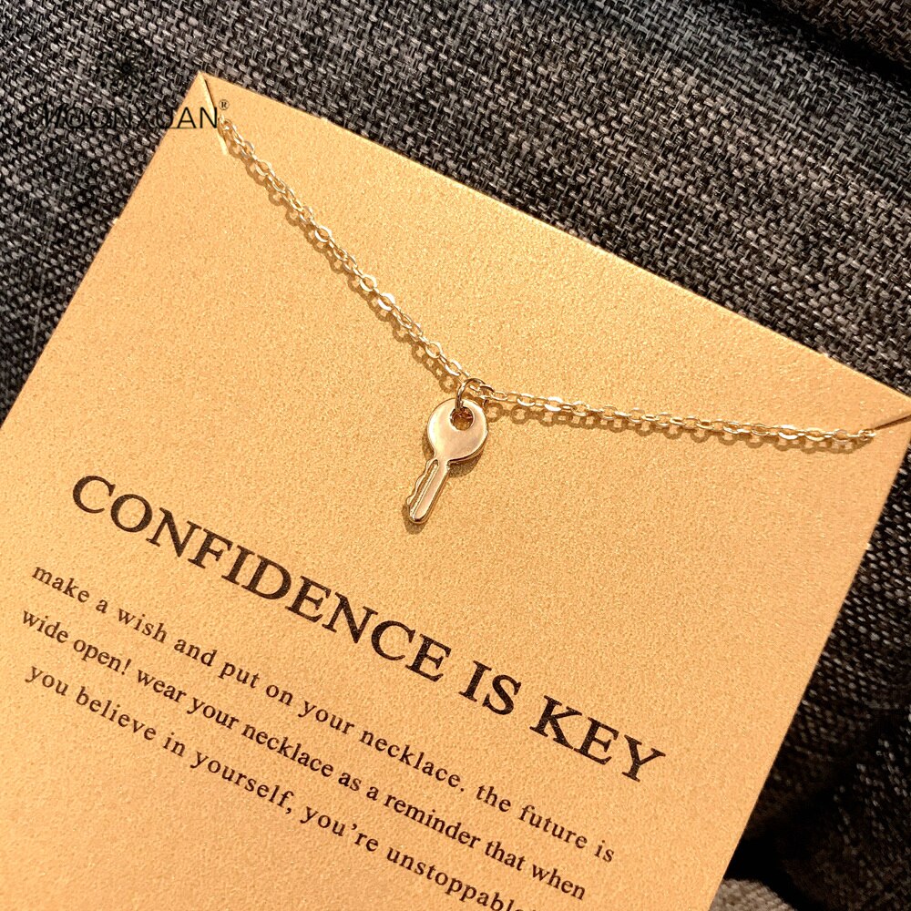 Moonxuan schlüsselanhänger-halskette, vergoldete und versilberte legierungskette, choker-schmuckhalskette für damen, karton