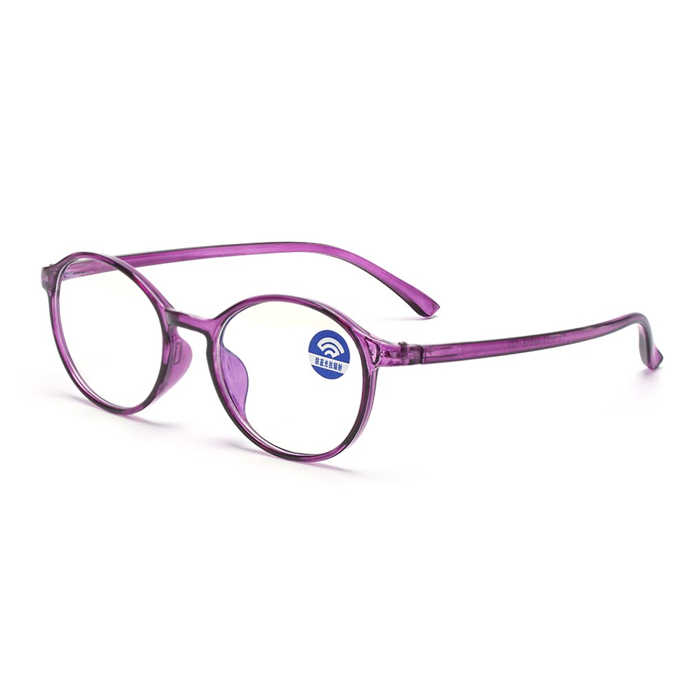 1 Pc Unisex Draagbare Optische Ultra Hars Blauw Licht Blokkeren Brillen Flexibele Vision Care Computer Bril Eyewear Accessoires: Type 02 Purple
